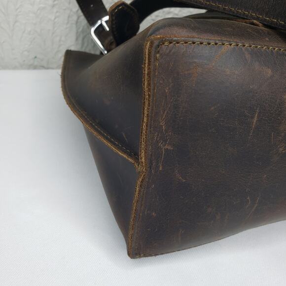 Saddleback Leather Urban Tote Brown Distressed RARE Discontinued Purse Handbag - Picture 8 of 15